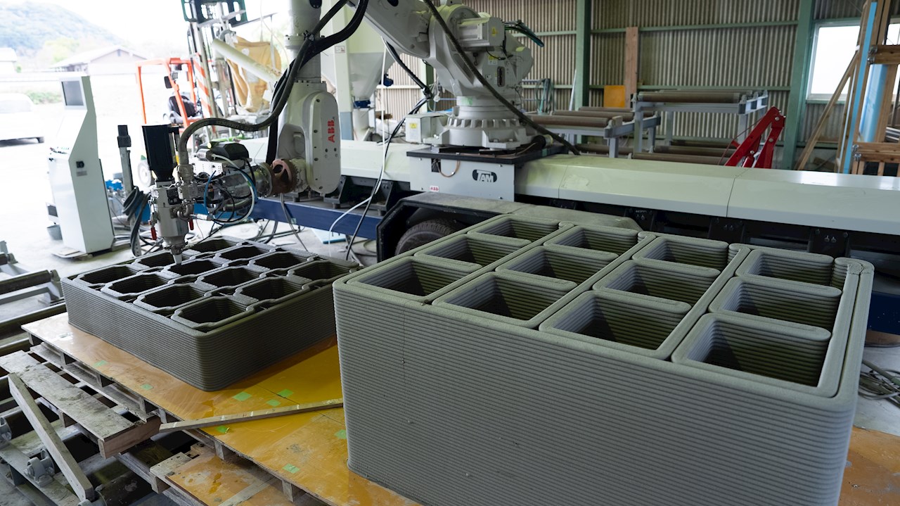 Робот ABB в процессе работы. Фото.