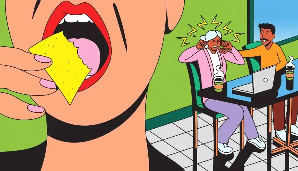 Звуки жевания вводят вас в ярость? Это может быть признаком серьёзных проблем с психикой. Фото.