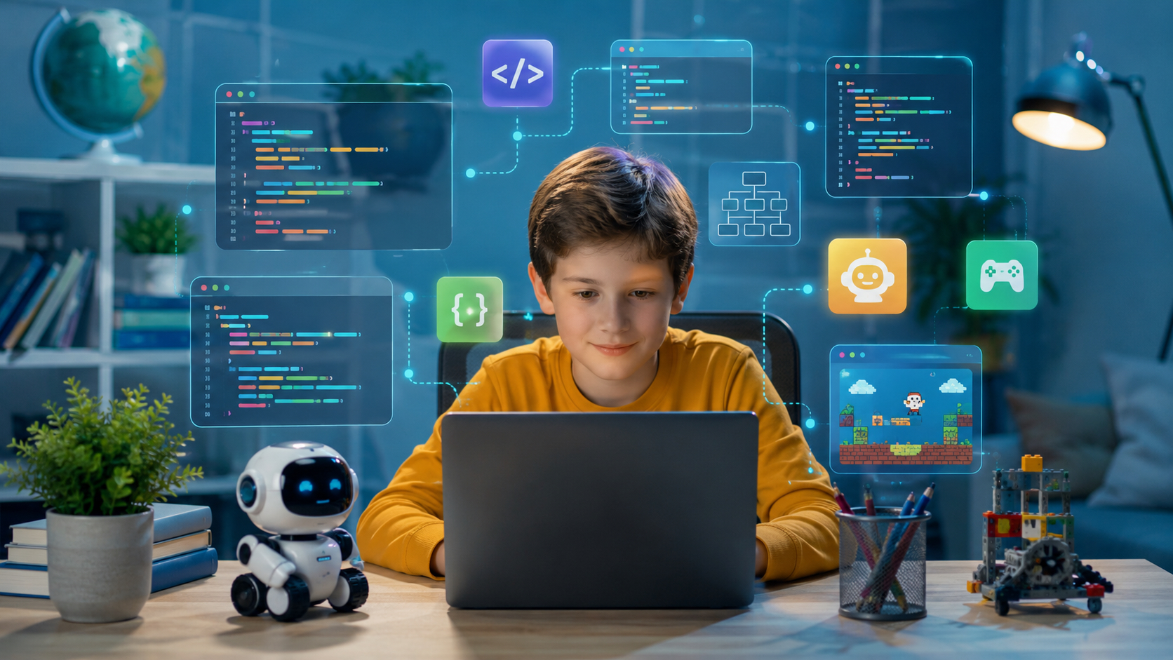 Как помочь ребенку погрузиться в программирование без боли. Фото.