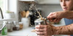 Почему нельзя открывать вздутую банку с консервами. Фото.