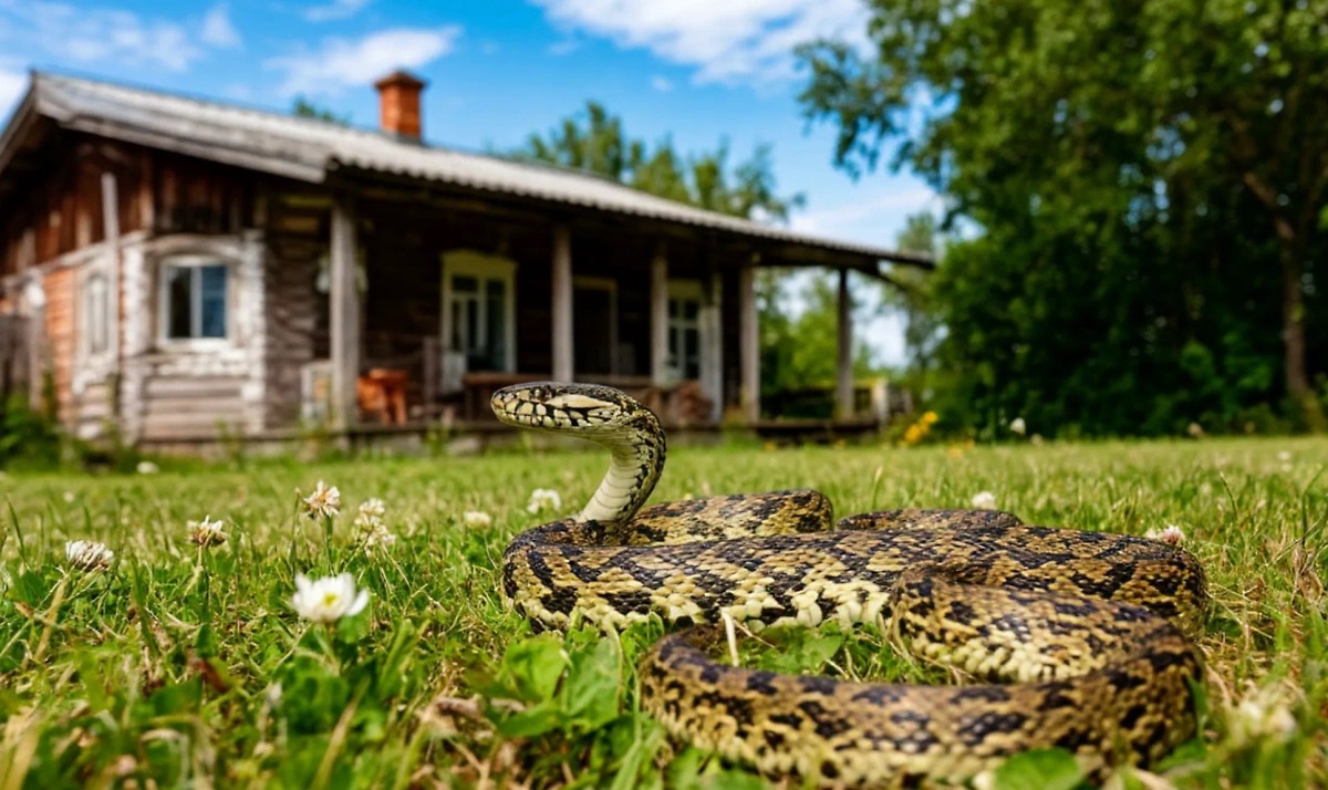 Скошенная трава лишает змею укрытия — это первый и самый важный шаг. Фото.