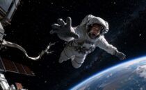 Космонавт оторвался от МКС и начал улетать. Есть ли шанс вернуться Фото.