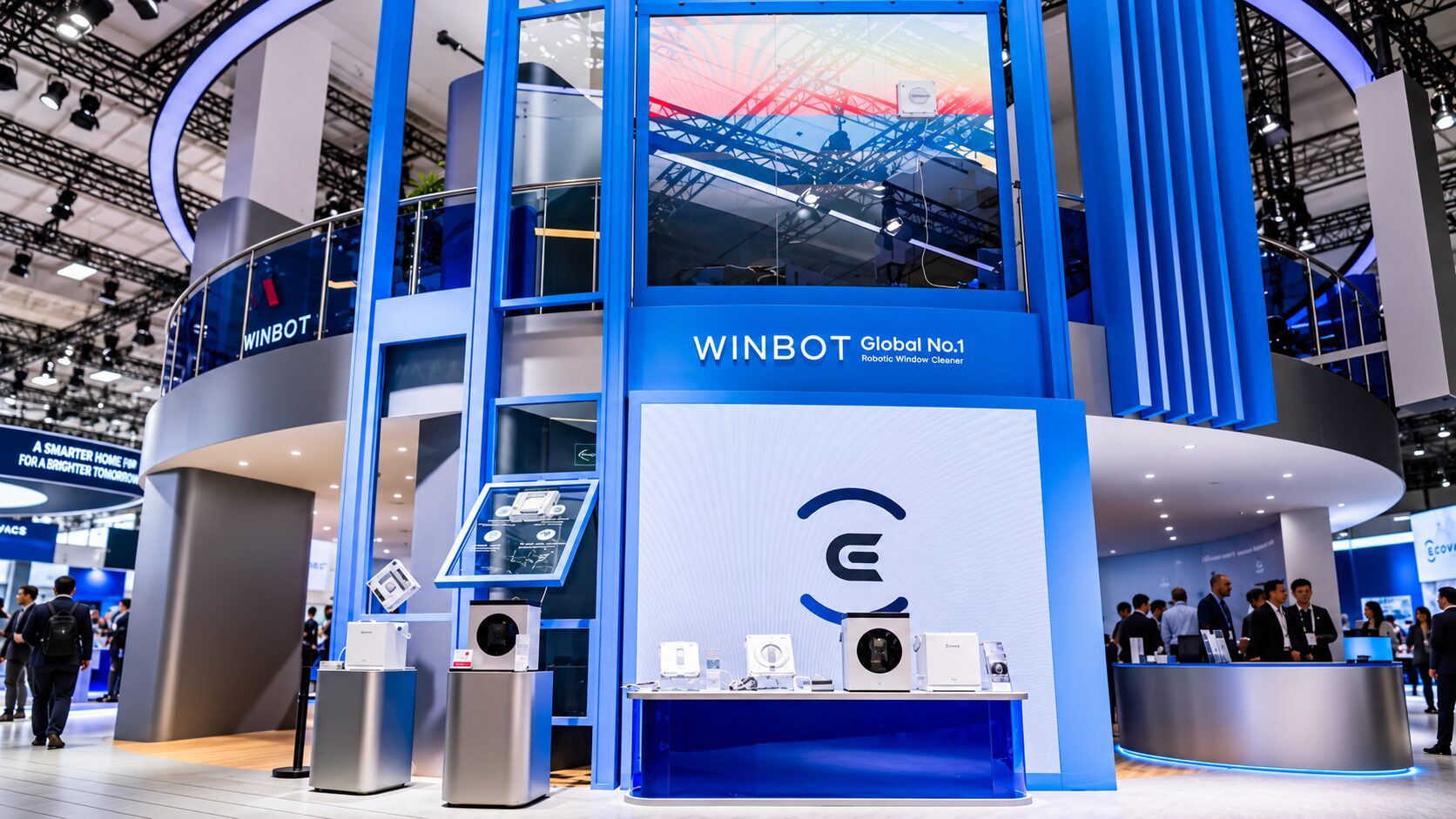Выставочный стенд бренда ECOVACS. Фото.