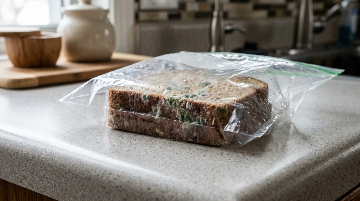 Пластиковый пакет часто создает эффект парника, в котором моментально просыпается плесень