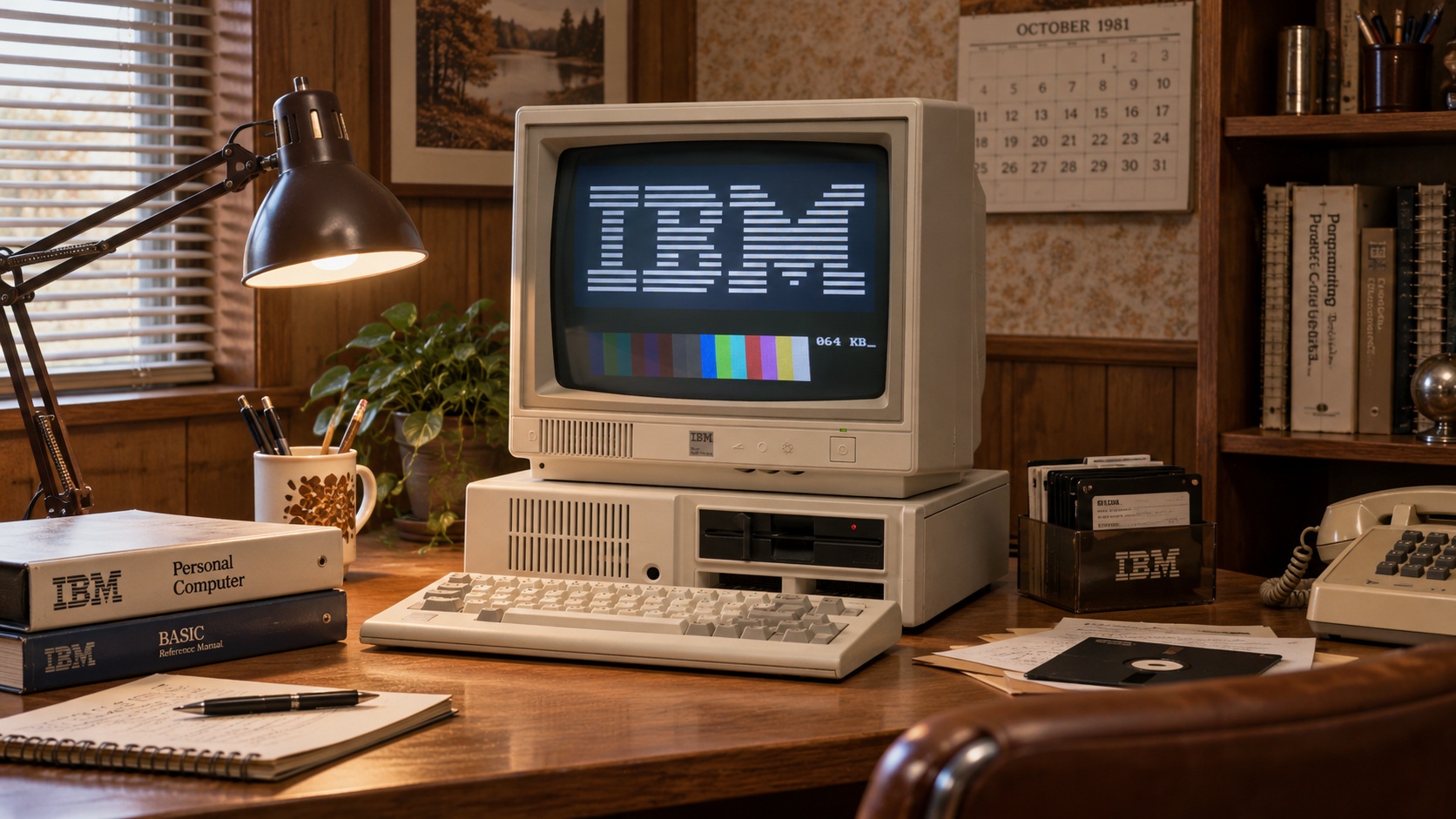 Старый компьютер IBM PC