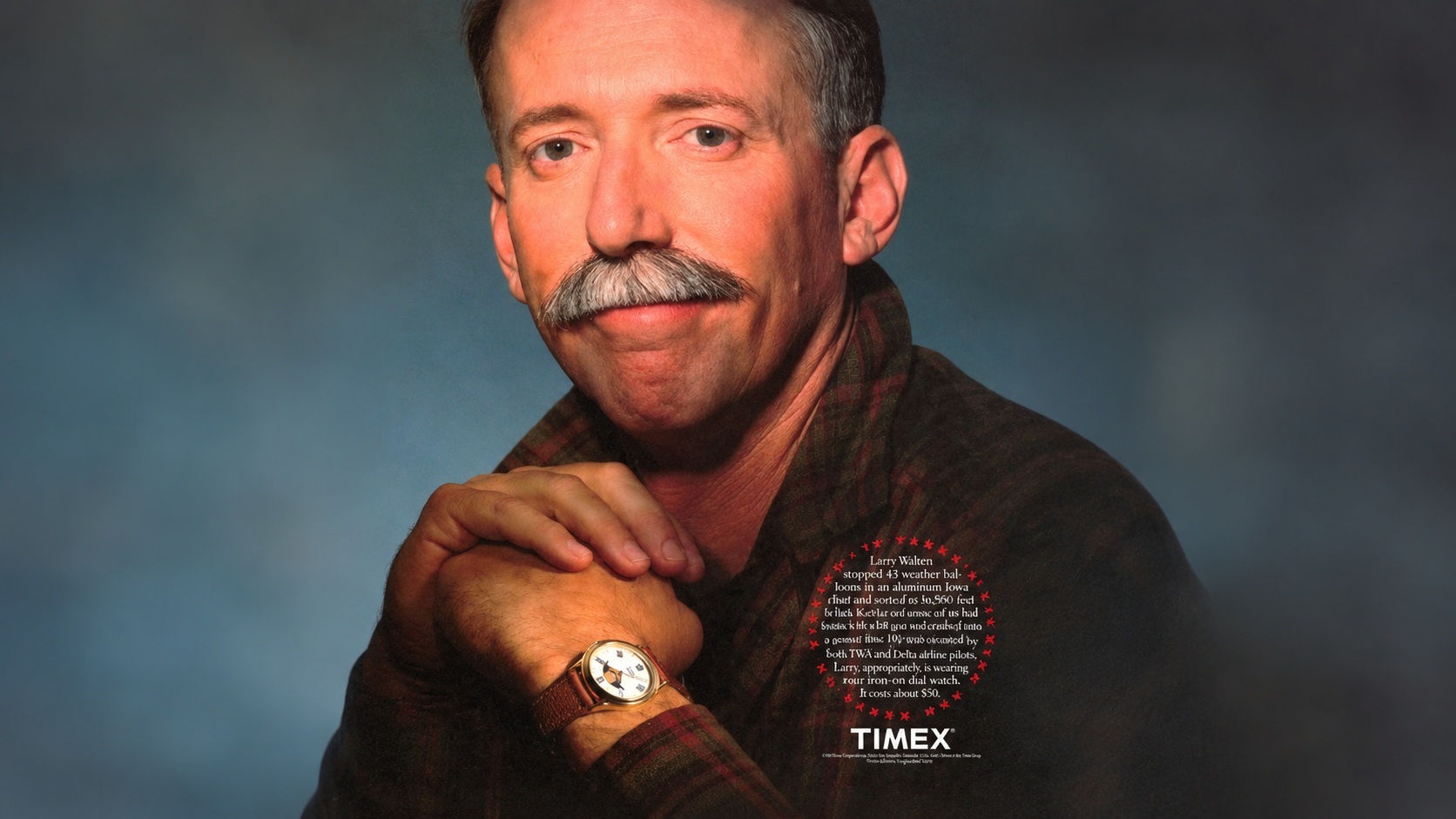 Ларри Уолтерс в рекламе часов Timex