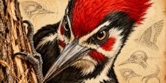 Почему дятел не получает сотрясение мозга даже после тысяч ударов. Фото.